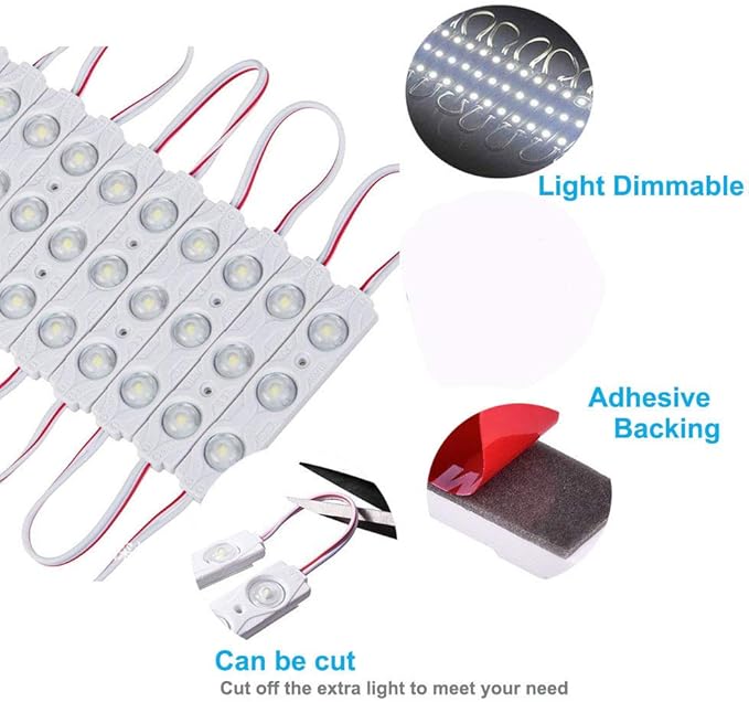 LED Vanity Mirror Light Strip Kit – Dimmable Stick-On Makeup Lighting with Touch Switch, 118 Inch Total Length