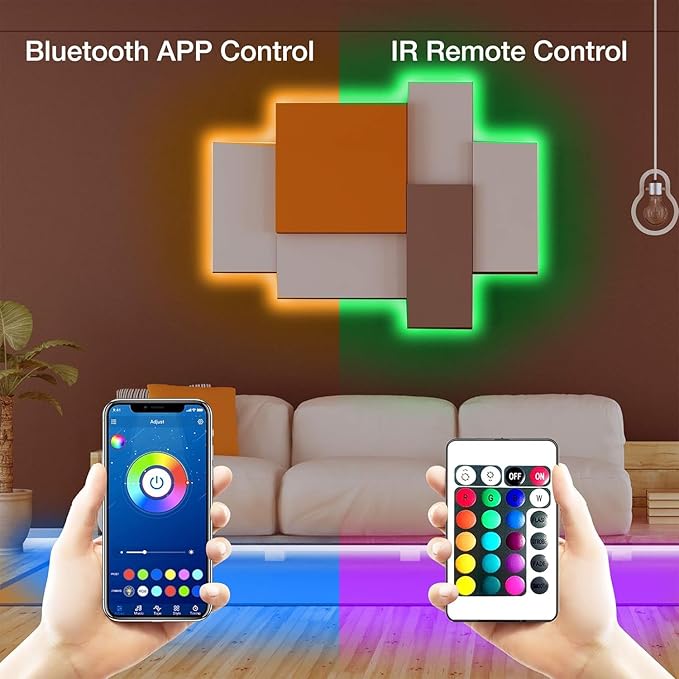 Smart RGB LED Strip Lights Kit with App Control, 16 Million Colors, Waterproof Outdoor Decorative Light, Remote Included